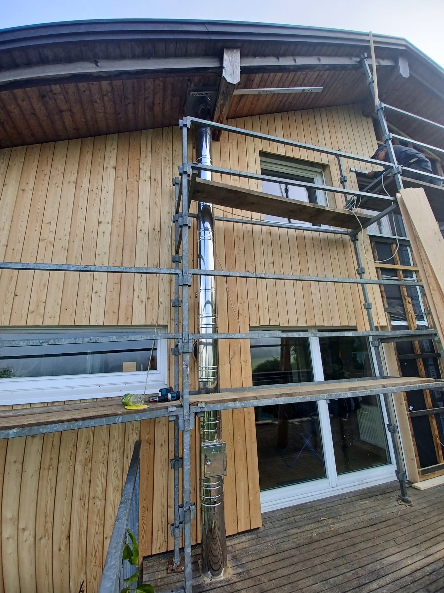 Einfamilienhaus in Thal mit horizontaler Holzfassade
